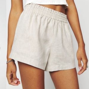 Reformation Mila linen shorts